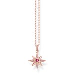 Thomas Sabo Csillag rozé nyaklánc bordó kővel KE1897-626-10-L45V