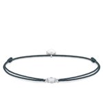 Thomas Sabo Szürke textil karkötő fehér kővel LS0106-401-5-L20