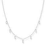 Thomas Sabo Fehér vágott köves ezüst nyaklánc KE1903-051-14-L40