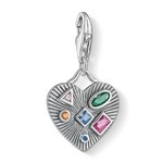 Thomas Sabo Szív ezüst charm színes kövekkel 1806-318-7