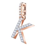 Swarovski K betű rozé charm 5437619
