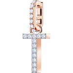 Swarovski T betű rozé charm 5437615