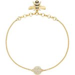 Swarovski Remix arany színű karkötő swarovski méhecskével 