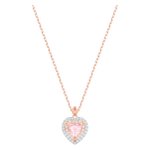 Swarovski Rozé nyaklánc rózsaszín swarovski szív medállal 5439314
