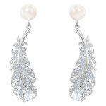 Swarovski Gyöngy fülbevaló függő swarovski tollal 5496052