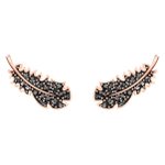 Swarovski Rozé fülbevaló fekete swarovski tollal 5509722