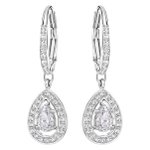 Swarovski Sparkling Dance ezüst színű függő fülbevaló swaroski kristállyal 5197458