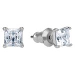 Swarovski Attract ezüst színű négyzet fülbevaló swaroski kristállyal 1 5509936