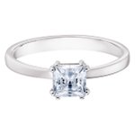 Swarovski Attrackt ezüst színű gyűrű négyzetes swarovski kristállyal-1 
