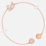 Swarovski Ikonikus hattyú rozé karkötő 