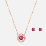 Swarovski Rozé ékszer szett piros kristállyal 5480494