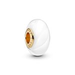 Pandora ékszer Fehér hullámzó üveg shine charm 768752C01