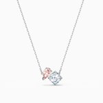 Swarovski Ezüst színű nyaklánc fehér és rózsaszín kristállyal 5517115