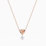 Swarovski Rozé nyaklánc szívvel függő swarovski kristállyal 5516542
