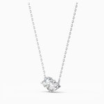 Swarovski Ezüst színű nyaklánc dupla szív kristállyal 5517117