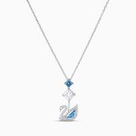 Swarovski Káprázatos hattyú nyaklánc kék swarovski kristállyal 5530625