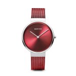 Bering Classic bordó ezüst női óra 14531-303