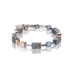 Coeur de Lion GeoCUBE hematit rozé swarovski karkötő 4015/30-0730