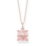 Thomas Sabo Csillag rozé nyaklánc rózsakvarccal KE1953-417-9-L45