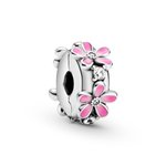 Pandora ékszer Pink százszorszép szilikonos ezüst klip 798809C01