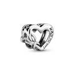 Pandora ékszer Love you Mom szív és végtelen ezüst charm 798825C00