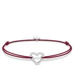 Thomas Sabo Bordó textil karkötő csavart szívvel LS113-173-10-L20
