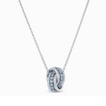 Swarovski Összefonódó nyaklánc kék swarovski kristállyal 5537106