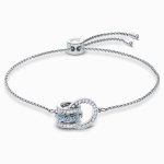 Swarovski Állítható karkötő kék és fehér kristályokkal 5537123