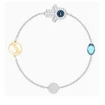 Swarovski Remix Hamza keze ezüst színű karkötő kristályokkal 