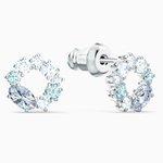 Swarovski Attract kék kör alakú bedugós fülbevaló 5570943