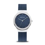 Bering Classic kék ezüst női óra kristályokkal 12934-307