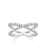 Thomas Sabo Ezüst átlós gyűrű cirkóniával 
