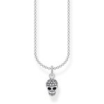 Thomas Sabo Ezüst nyaklánc köves koponya medállal KE2073-051-14-L45v
