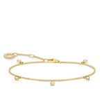 Thomas Sabo Aranyozott ezüst karkötő virág cirkónia dísszel A1998-414-14-L19v