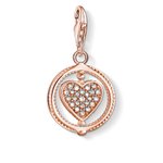 Thomas Sabo Köves forgó szív rozé charm 1859-416-14