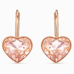Swarovski Bella szív rozé fülbevaló rózsaszín kristállyal 5515192