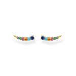 Thomas Sabo Bogyós beakasztós aranyozott ezüst fülbevaló színes kövekkel H2158-488-7