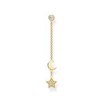 Thomas Sabo Fél pár függő hold és csillag aranyozott ezüst fülbevaló H2151-414-14