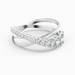 Swarovski Twist ezüst színű gyűrű kristályokkal 