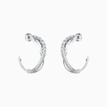Swarovski Twist ezüst színű karika fülbevaló 5563908