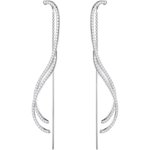 Swarovski Hullámos függő fülbevaló kristályokkal 5368895