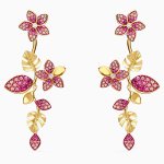 Swarovski Tropical flower fülbevaló rózsaszín kristályokkal 5520648