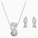 Swarovski Twist ékszer szett fehér kristályokkal 5579790