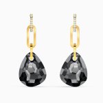 Swarovski T bar arany színű fülbevaló szürke kristállyal 5566148
