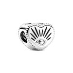 Pandora ékszer Misztikus szív ezüst charm 799179C00