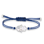 Swarovski Power Hamza keze kék szövet karkötő 5523154
