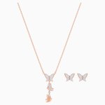 Swarovski Pillangós rozé fehér ékszer szett 5382365