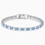 Swarovski Kék tenisz karkötő ródium bevonattal 5536469