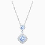 Swarovski Angelic ezüst színű nyaklánc kék kristállyal 5559381