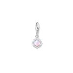 Thomas Sabo Ezüst charm opálrózsaszín kővel 1866-166-7